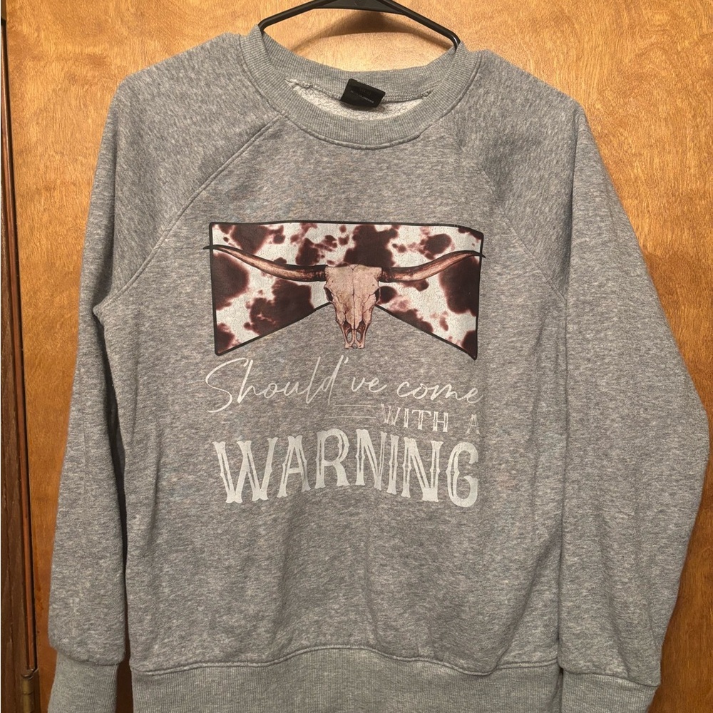 Gray Graphic Women’s Sweater